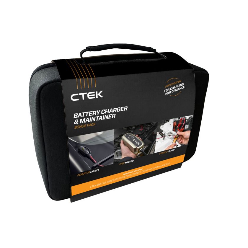 CTek MXS Battery Charger 5A 12V Bundle