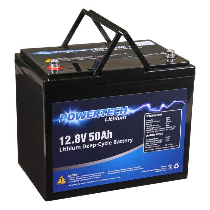 Powertech Lithium 50Ah Battery 12.8V